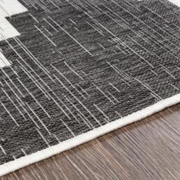 Rackhams Eagean-Modern Black Grey White Charcoal In- & Outdoor Rug - 130 x 180 cm - thumbnail 3