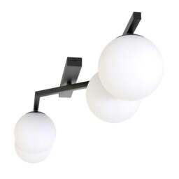 Rackhams NATON Ceiling lamp 4 x E14 Black with White Shade - thumbnail 4