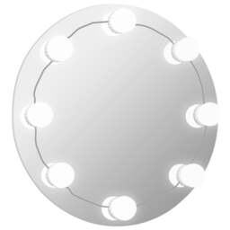Rackhams Wall Frameless Mirror with LED Lights Round Glass - thumbnail 2