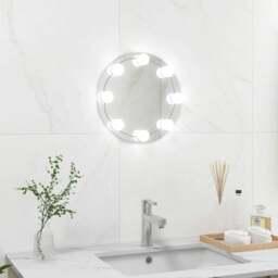 Rackhams Wall Frameless Mirror with LED Lights Round Glass - thumbnail 3