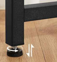 Rackhams Computer Desk – Industrial Writing Desk with Steel Frame Table for Home Office & Study - thumbnail 4