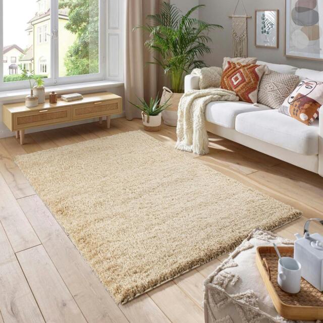 Rackhams Shaggy Rug - Light Beige - 60cm x 110cm (2ft x 3.5ft) - image 1