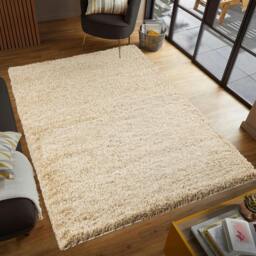 Rackhams Shaggy Rug - Light Beige - 60cm x 110cm (2ft x 3.5ft) - thumbnail 2