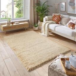 Rackhams Shaggy Rug - Light Beige - 60cm x 110cm (2ft x 3.5ft)