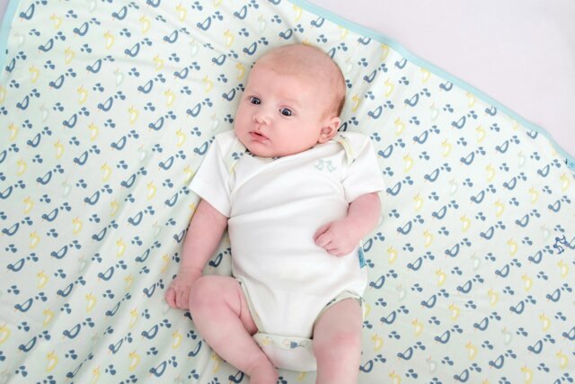 Rackhams Baby blanket boys duck print - Blue - One Size - image 1