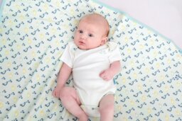 Rackhams Baby blanket boys duck print - Blue - One Size