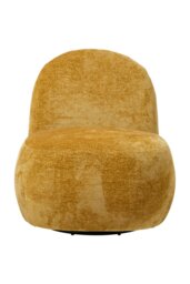 Rackhams Yellow Modern Chenille Upholstered Lounge Chair - Yellow - thumbnail 3