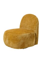 Rackhams Yellow Modern Chenille Upholstered Lounge Chair - Yellow - thumbnail 4