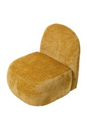 Rackhams Yellow Modern Chenille Upholstered Lounge Chair - Yellow - thumbnail 5