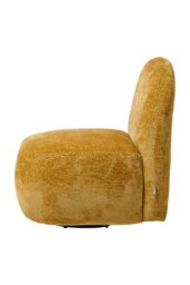 Rackhams Yellow Modern Chenille Upholstered Lounge Chair - Yellow - thumbnail 6