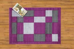 Rackhams Havana Carved Rug - Purple Grey - 200cm x 290cm (6.5ft x 9.5ft) - thumbnail 2