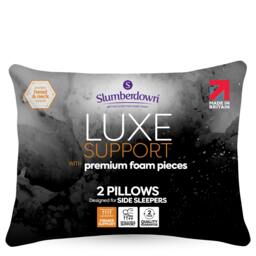 Rackhams Memory Luxe Firm Support Pillow - 2 Pack