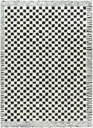 Rackhams Freud-Modern Ivory Black High Pile Checkered Rug - 200 x 275 cm - thumbnail 2