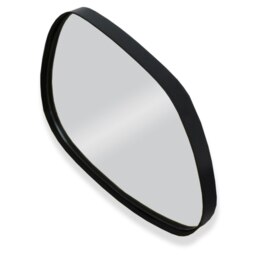 Rackhams Modern Small Black Pebble Metal Wall Mirror - 36cm x 28cm - Brown - thumbnail 5