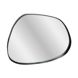 Rackhams Modern Small Black Pebble Metal Wall Mirror - 36cm x 28cm - Brown - thumbnail 6
