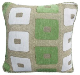 Rackhams Glitter Square Cushion - 43cm x 43cm - Green - thumbnail 1