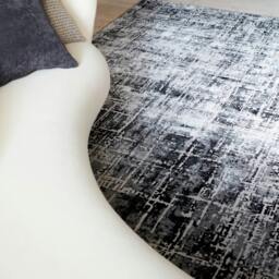 Rackhams Kuza Abstract Black Rug - 80x150cm - thumbnail 3