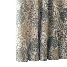 Rackhams Ophelia Jacquard Floral Pencil Pleat Curtains - Wedgewood - 117cm x 138cm - Wedgewood - 100% Polyester - thumbnail 4