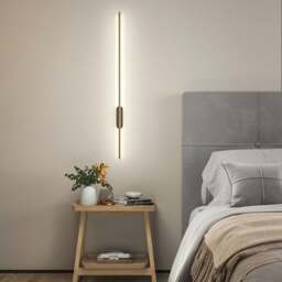 Rackhams Modern Gold Aluminum Linear LED Wall Lighting Fixture 100cm - Warm - thumbnail 3
