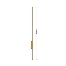 Rackhams Modern Gold Aluminum Linear LED Wall Lighting Fixture 100cm - Warm - thumbnail 6