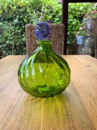 Rackhams Verano Recycled Glass - Ola Round Vase - Yellow - Recycled Glass - thumbnail 4