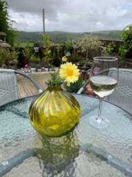 Rackhams Verano Recycled Glass - Ola Round Vase - Yellow - Recycled Glass - thumbnail 6