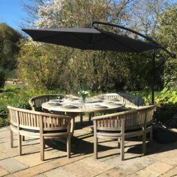 Rackhams Black Cantilever Parasol - thumbnail 3