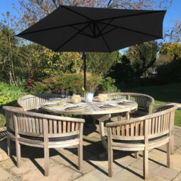 Rackhams Black Cantilever Parasol - thumbnail 2