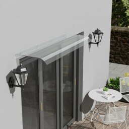 Rackhams 1M / 1.2M / 1.6M / 2M Transparent Awning Canopy for Window and Door - 100cm W - thumbnail 3