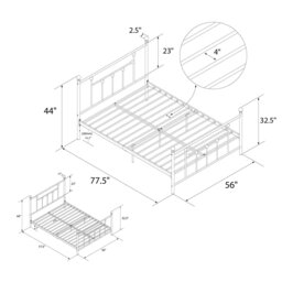 Rackhams Manila Metal Bed Bronze Look - Double - thumbnail 5