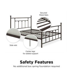 Rackhams Manila Metal Bed Bronze Look - Double - thumbnail 3