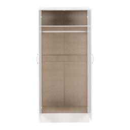 Rackhams Nevada 2 Door Wardrobe - Grey Gloss and Light Oak - thumbnail 4