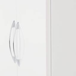 Rackhams Nevada 2 Door Wardrobe - Grey Gloss and Light Oak - thumbnail 5