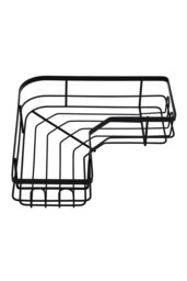 Rackhams 3Pcs Corner Shower Caddy Set with Wall Stickers - Black - thumbnail 5