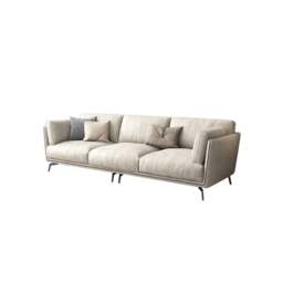 Rackhams Reynold Two Seater, Three Seater, Four Seater Sofa, Leatheraire - Beige - Three Seater 280cm - thumbnail 6
