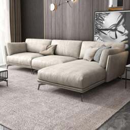 Rackhams Reynold Two Seater, Three Seater, Four Seater Sofa, Leatheraire - Beige - Three Seater 280cm - thumbnail 5