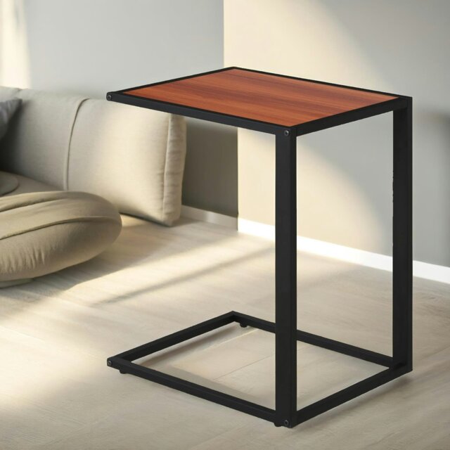 Rackhams Side Table C Shaped Walnut - image 1