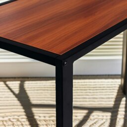 Rackhams Side Table C Shaped Walnut - thumbnail 2