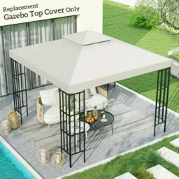 Rackhams 3 x 3 m Replacement Gazebo Canopy - Cream White - thumbnail 2