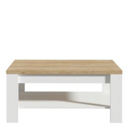 Rackhams Bohol Coffee Table in White/Riviera Oak - Riviera Oak/White - White - 60 - thumbnail 2