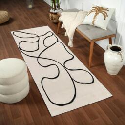Rackhams Pisa-Modern Off-White Black Rug - 130 x 170 cm - thumbnail 5