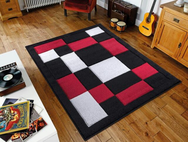 Rackhams Havana Carved Rug - Black Red - 60cm x 220cm (2ft x 7.2ft) - image 1