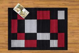 Rackhams Havana Carved Rug - Black Red - 60cm x 220cm (2ft x 7.2ft) - thumbnail 2