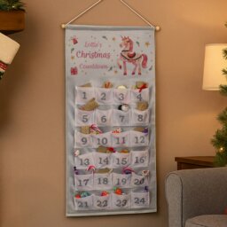 Rackhams Personalised Unicorn Christmas Advent Calendar - Grey - thumbnail 4