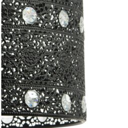 Rackhams Classic Matte Black Acrylic Gem Moroccan Style Chandelier Pendant Light Shade - thumbnail 2