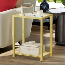 Rackhams Small Coffee Table with Metal Mesh Shelf - thumbnail 2
