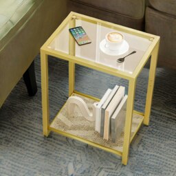 Rackhams Small Coffee Table with Metal Mesh Shelf - thumbnail 5