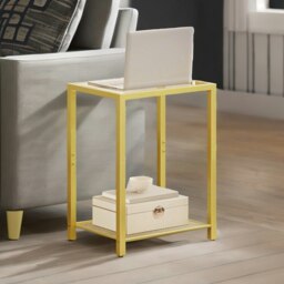 Rackhams Small Coffee Table with Metal Mesh Shelf - thumbnail 4