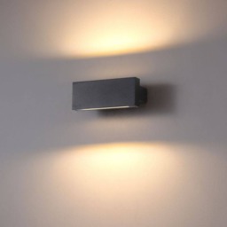 Rackhams 18 Watt LED Black Up and Down Outside Wall Light - thumbnail 2
