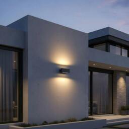 Rackhams 18 Watt LED Black Up and Down Outside Wall Light - thumbnail 3